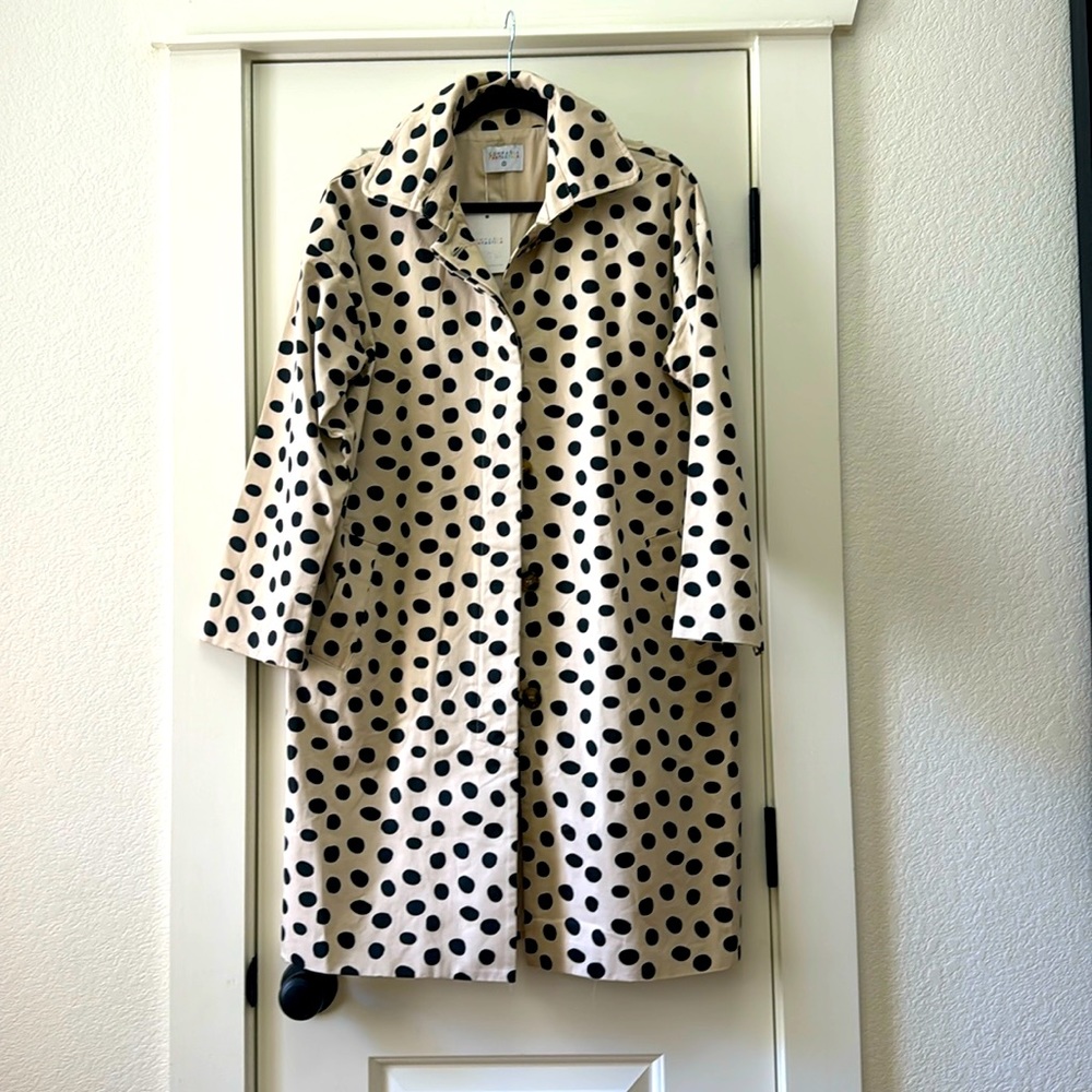 NWT Compania Fantastica lightweight polka-dot print coat